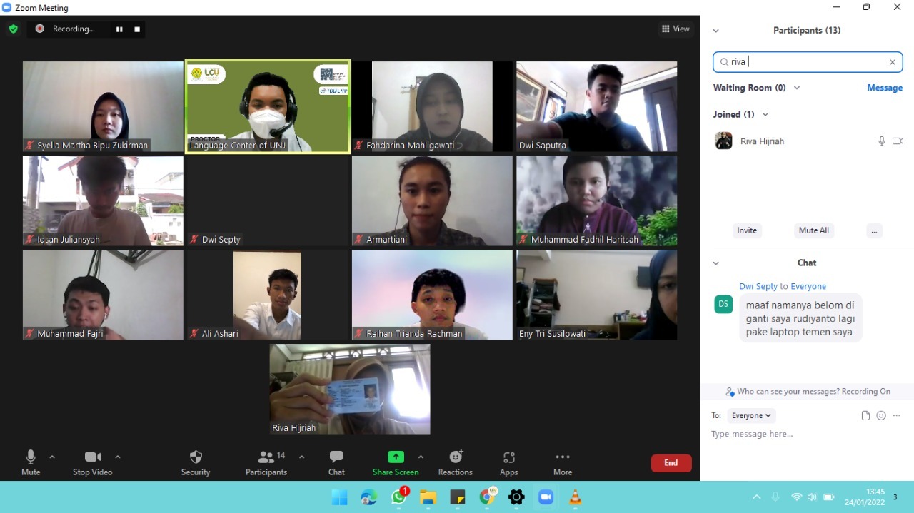 Language Center of UNJ – UPT Bahasa UNJ