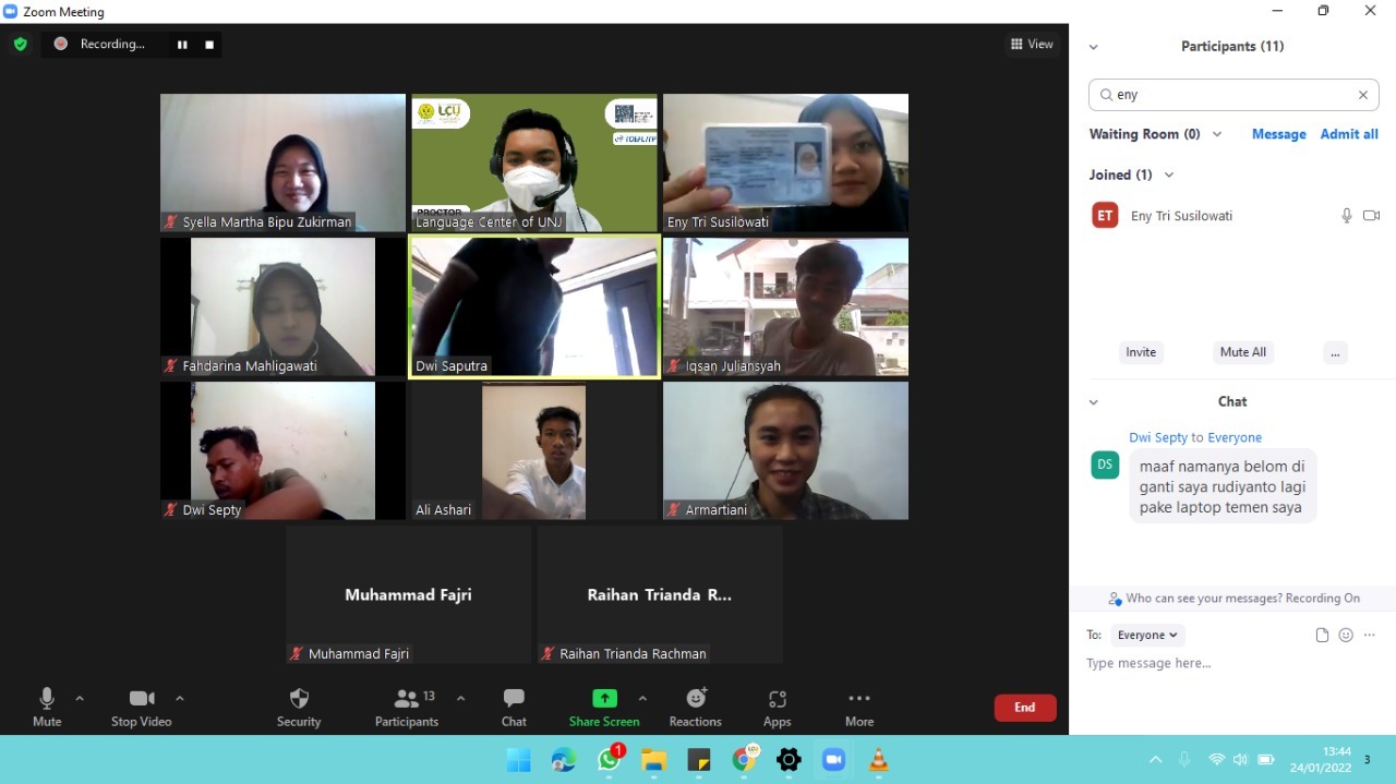 Language Center of UNJ – UPT Bahasa UNJ